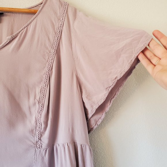 Torrid Purple Crochet Challis Tunic Blouse Size 3X - Picture 2 of 8